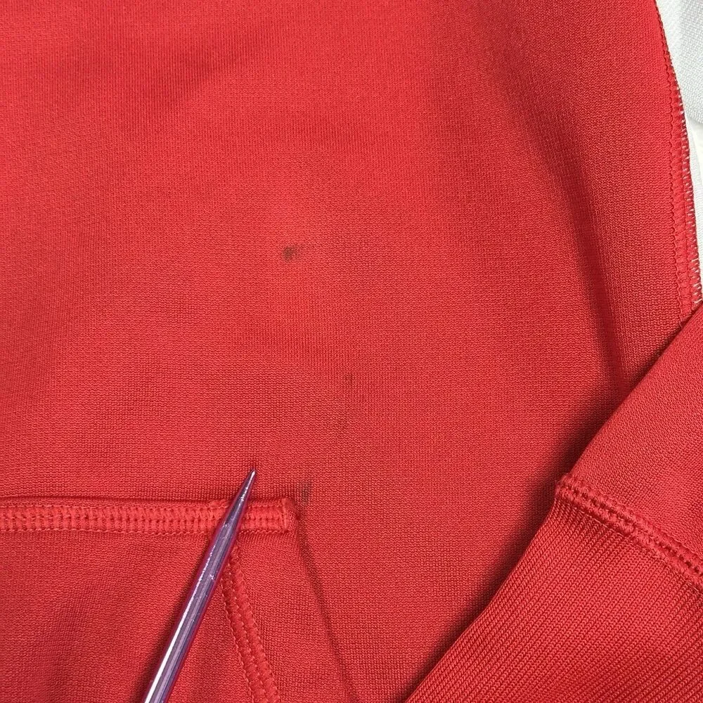 Nike Therma-FIT Football Hoodie Mens‎ XL Red Gray Pullover Sweatshirt Athletic
